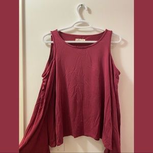 Hollister burgundy shirt